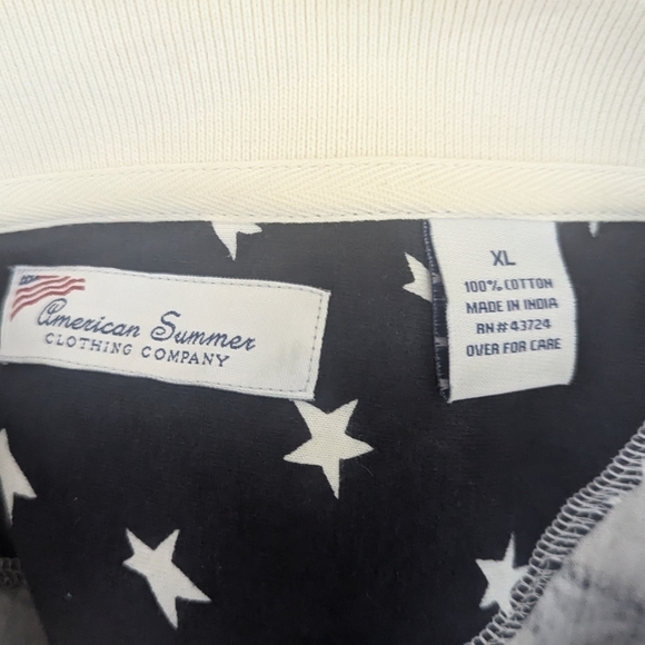 Vintage American Summer Men's Bald Eagle American Flag button up polo shirt XL - Picture 6 of 6